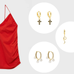 ¿Qué pendientes combinan con un vestido rojo?